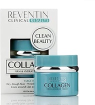Reventin Clinical Results Firm &amp; Hydrate Collagen Cream Targets Wrinkles, Lines, and Texture Facial Moisturizer with Peptides &amp; Ceramides Anti Wrinkle Face Lotion for Women and Men by 1.5 fl. oz.