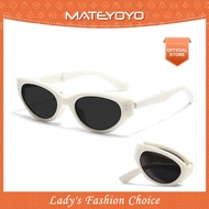 MATEYOYO Women’s Foldable Sunglasses Retro Cat’s Eye Sunglasses Narrow Frame Fashion Summer Sunglass