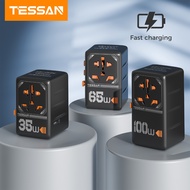 TESSAN 35W 65W Universal Travel Plug Adapter,International Travel Adapter Worldwide with USB +Type C