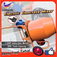 Heavy Duty 3 Tons Concrete Mixer c/w 1.0HP Electric Induction Motor Mesin Bancuh Simen Made in MALAY