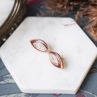 【老飾品/西洋老件】VINTAGE MONET 眼型閃亮古著耳環