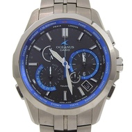 二手CASIOOceanus Manta 手錶 OCW-S2400，鈦金屬黑色，太陽能電波校時計時表，黑色錶盤，男士款。