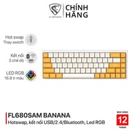 FL-Esports FL680SAM Banana RGB 3 mode wireless mechanical gaming keyboard - RGB Led - 3 connection m