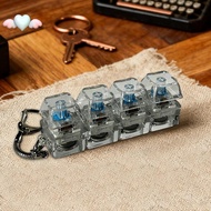 Light Up Keyboard Fidget Toy | 4 Buttons Clicky Fidget Toy Keychain | Funny Keyboard Clicker Fidgets