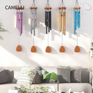 CAMELLI Metal Tubes Windchime, 6 Rods Zen Atmosphere Aluminum Wind Chimes,  Large 26/32/37 Inch Pend