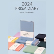 2024 Planner B6 Prism Weekly Diary INDIGO Diary Korean Diary Monthly Weekly Yearly Planner Notepad Notebook