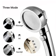 Homepeas® High Pressure Shower Head 360 Degrees Rotating 3 Mode Rainfall Powerful Boosting Spray Handheld Shower Head Stop Button
