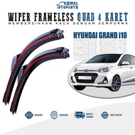 Car Wiper HYUNDAI I10 Quad 4-Layer Rubber Car Window Cleaner 1 Set UniversalKiri and Right