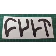 BMX Cult Decal Transparent Printed Sticker Width 7"