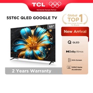 TCL 55 Inch QLED 4K Google TV with 120Hz Game Accelerator, Dolby Vision Atmos, HDR 10+, HVA Panel Te