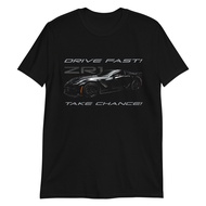 Black Vette C7 Zr1 Custom Short-Sleeve New Hot Selling Men's Clothing Featured Unisex T-Shirt