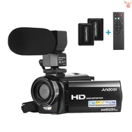 Andoer HDV-201LM 1080P FHD Digital Video Camera Camcorder DV Recorder 24MP 16X Digital Zoom 3.0 Inch LCD Screen with 2pc   Came-6.5