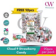 [FREE 10'S]Cloud 9 Crème and Strawberry Flavoured Candy Ice Lemon Tea Candy 90's