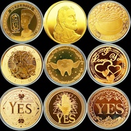 Foreign Currency Medal Creative Small Gift Coin Tooth Fairy Coin Crafts Play Coin Gold Coin 5.9~26