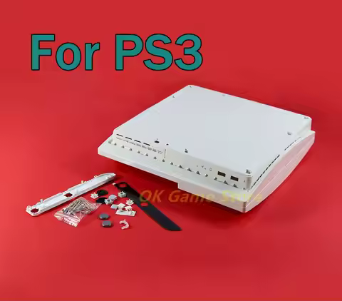 1set/lot High Quality Replacement For playstation 3 PS3 Slim White Black Full Housing Shell Cover Ca