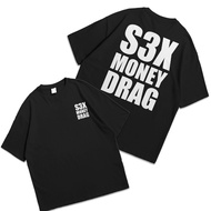 PUNCAK CUSTOM T-SHIRT LONGSLEEVE S3X MONEY DRU6 UNISEX BLACK