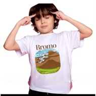 Ansor T-shirt with bromo writing, souvenir clothes, souvenir tops, unisex tops for girls and boys