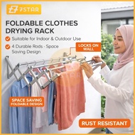 7Star Stainless Steel Retractable Wall Mounted Clothes Hanger Drying Rack Retractable Clothesline fo