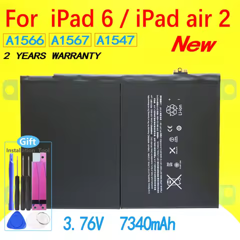 NEW 7340mAh Tablet Battery For iPad 6 / iPad Air 2 A1566 A1567 A1547 Battery With Tracking Number Hi
