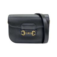 黑色 牛皮 Horsebit 1955 Small 肩背包 缺一條背帶【GUCCI 古馳】 658574