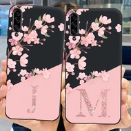 For Samsung A90 5G Case SM-A908B Aesthetic A-Z Letter Flower Soft Silicone Casing For Samsung Galaxy