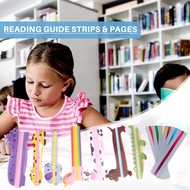 25 Pieces Dyslexia Reading Strips Reading Guide Strips for Kids Animal Bookmarks Finger Reading Trac