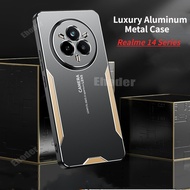 For Realme 14 Pro Plus 14X 5G 2025 Case Luxury Aluminum Metal Matte Shockproof Casing For Realme14X 