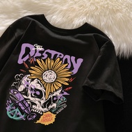 Kaos Distro Retro destroy unised lengan pendek baju atasan Pria wanita lengan pendek style kekinian