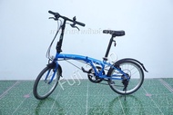 จักรยานพับได้ญี่ปุ่น - ล้อ 20 นิ้ว - มีเกียร์ - ยางตัน - Dahon SUV D6 - สีน้ำเงิน [จักรยานมือสอง]