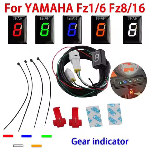Motorcycle Accessories 1-6 Gear Display Meter For Yamaha Fz1 FZ8 Fz-16 Fz6 Fz400 Fz 400 FZ6r FZ-S Fz