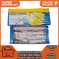 JK Acco Plastic Paper Fastener Pf 50w Tie Clip Folder File Paper Bone Ako Plastic Milk White Festene