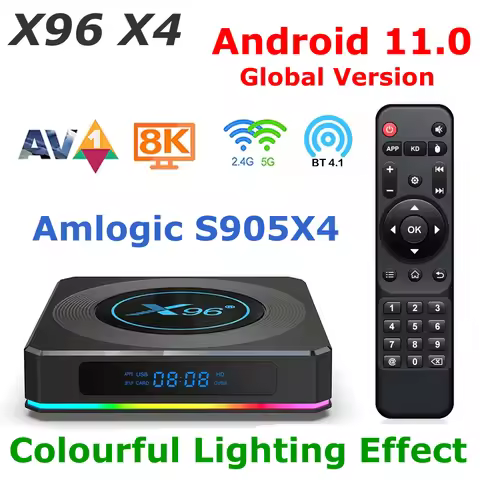 X96 X4 Amlogic S905X4 4G 64G Android 11 TV BOX 4K Youtube 1000M LAN 5G DUAL WIFI USB3.0 AV1 8K Decod