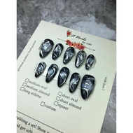 Itnailsbylala PREMIUM press on nails y2k black fake nails Design grudge y2k fake nails