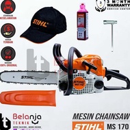 MESIN Stihl Wood Cutting Machine Chainsaw Ms 170 Ms 172 Chain 14 Inch Engine 2 Stroke 30Cc 1.3 Kw Wo