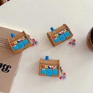 EarPods case For AirPods 4 Cover Cute SpongeBob SquarePants Krabby Patty  Shells Cover Soft Earphone