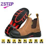 ZSTEP สลิปหนัง Nubuck บนบูทให้ความปลอดภัยพลาสติกเกรด ZSTEP