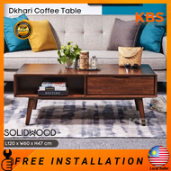 (FREE Installation+Shipping) KBS Dkhari Solid Wood Coffee Table / Mid-century Charm / Drawer Storage