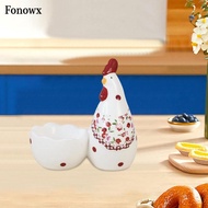 [AbabixaMY] Ceramic Egg Cup Egg Tray Breakfast Tabletop Figurine Chicken Figurine Egg Cup