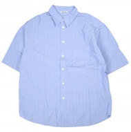 AURALEE 25SS Made in Japan Suvin High Count Cloth Stripe Half Sleeve Shirt A25SS02SS 5 Blue Stripe T