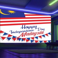 Glory on August 31st Malaysia Independence Day Merdeka tapestry, national flag flying high