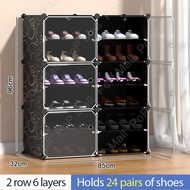 DIY Shoe Rack With Door Rak Kasut Bertutup Shoe Storage Box Bertutup Shoe Rack Cabinet Almari Kasut Plastic Shoes Cabinet Transparent Shoe Box 鞋架/鞋櫃