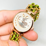 Promo!!!! Jam Tangan Wanita Mewah Terbaru Fashion Korea Desain Motif Buah Tali Nilon Model Serut