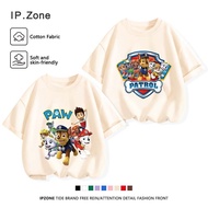 Girls' T-Shirt Round Neck Pure Cotton PAW Patrol Ryder Chase Cute Cartoon Print There Are 9 Colors.