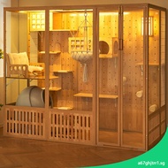 Cat House Luxury Cat Villa Cat Large Home Cage Indoor Cat Shelter Custom Cat Villa Panoramic Glass C