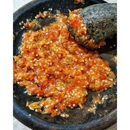 Onion chili sauce, match chili sauce, geprek chili sauce, raw chili sauce, homemade fresh chili sauc