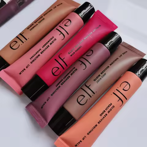 Elf Glow Reviver Melting Lip Balm Vanilla Toffee Wild Cherry Strawbery Lip Gloss Lipstick Lasting Mo