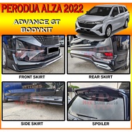 PERODUA ALZA 2022 ADVANCE GT BODYKIT NEW ALZA BUMPER SKIRT LIP CAR BODYKIT FRONT SKIRT SIDE SKIRT REAR SKIRT SPOILER