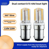 [220V] Ba15d led Corn Light Dimmable 3W Dual Contact Ship Light Signal Light B15 led Bulb