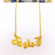 916 gold necklace female gold jewelry Zodiac letter clavicle necklace fine in stock