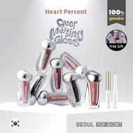 [Heart Percent] Dot On Mood Over Melting Gloss 3.8g (8 Colors) + Lip Lighter